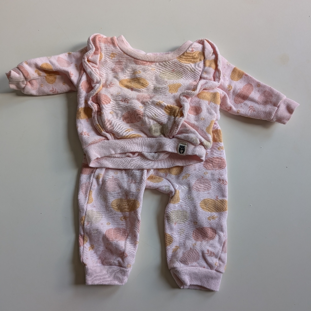 Pink and Gold Baby Outfit